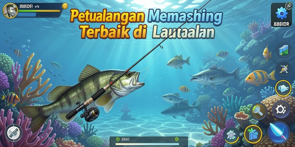 Tangkapan ikan besar dalam gameplay 888IDR yang seru.