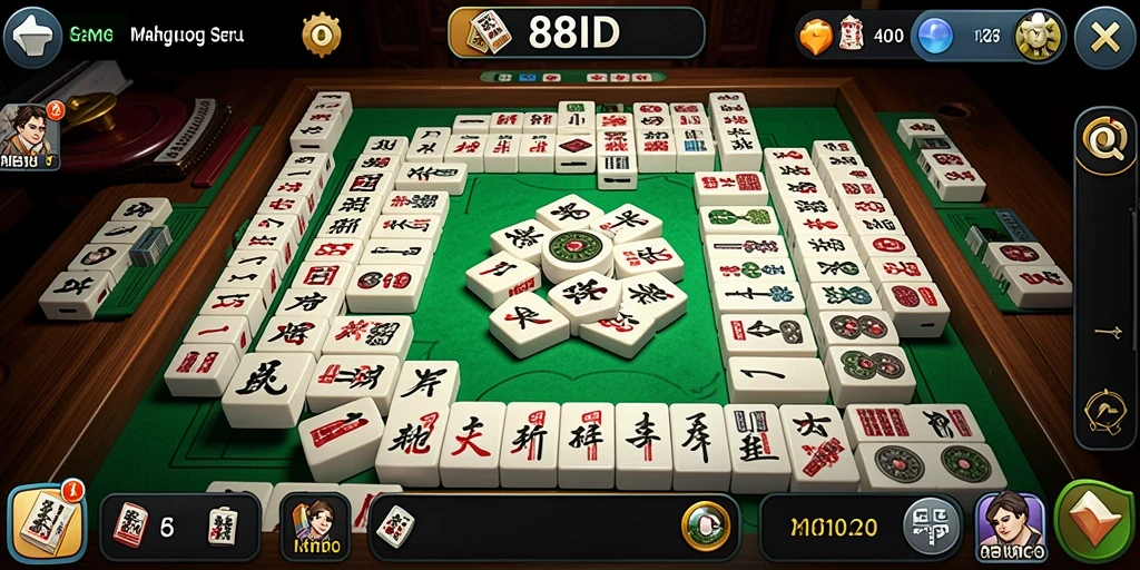 Tampilan gameplay Mahjong yang mendebarkan di 88ID.