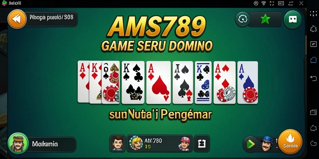 Tampilan aksi menarik dalam gameplay Domino AMS789.