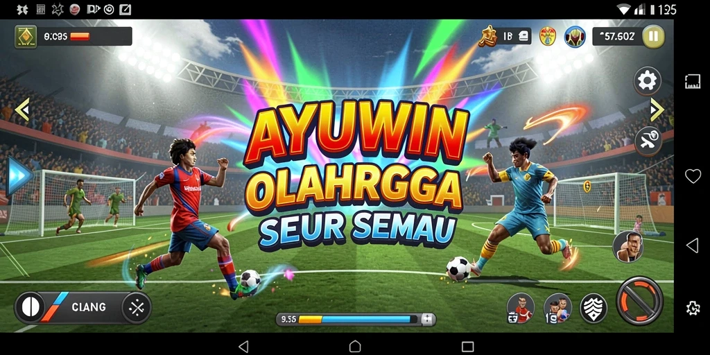 Gambaran gameplay AYUWIN dengan intensitas olahraga yang tinggi.