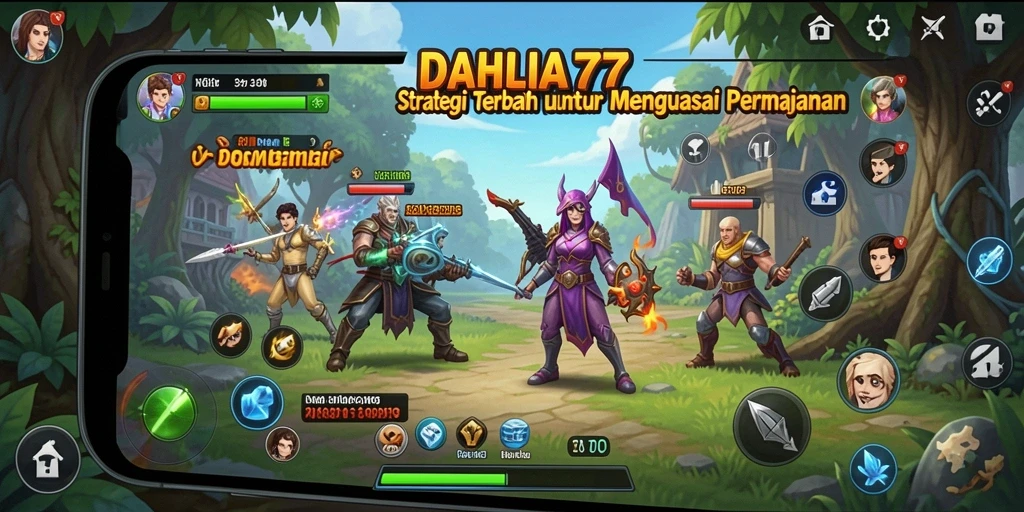 Screenshot gameplay DAHLIA77 yang menunjukkan momen pertempuran strategis.