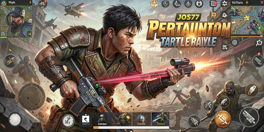 Screenshot menampilkan gameplay seru dalam JOS77 Battle Royale.