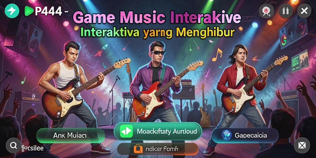 Screenshot PP444 menampilkan gameplay musik yang seru dan interaktif.