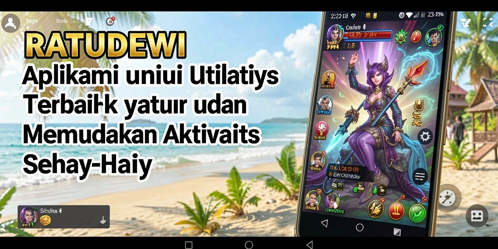 Screenshot utama menampilkan antarmuka aplikasi RATUDEWI yang intuitif dan fitur-fitur utamanya.