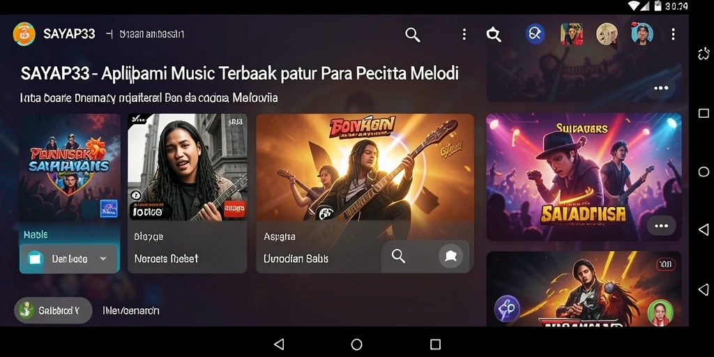 Tampilan gameplay SAYAP33 dengan antarmuka musik yang menarik.