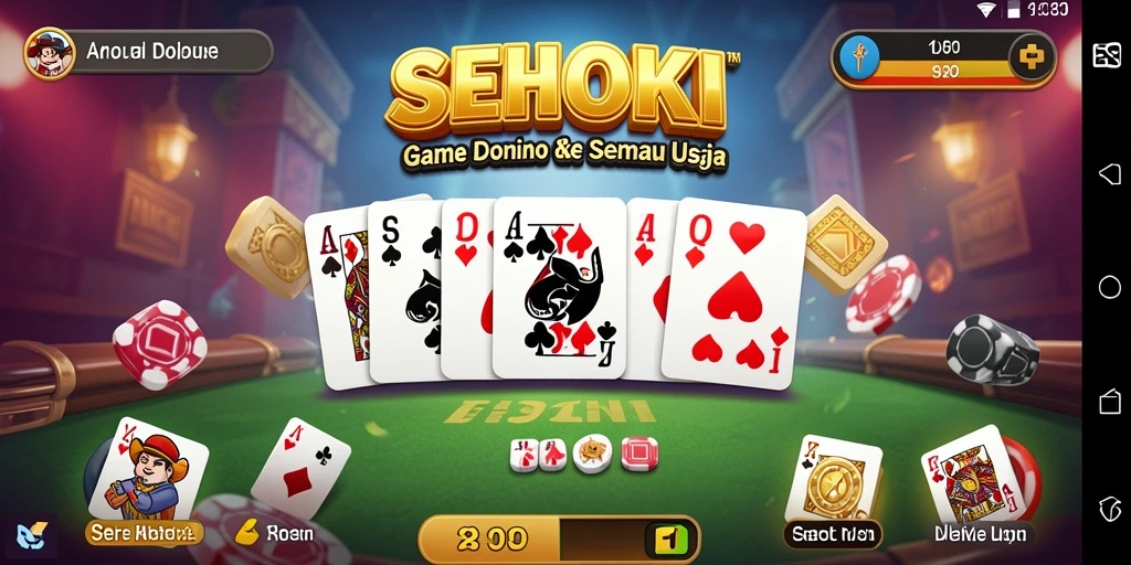 Tangkapan layar gameplay SEHOKI yang menyenangkan dengan teman-teman di game domino.