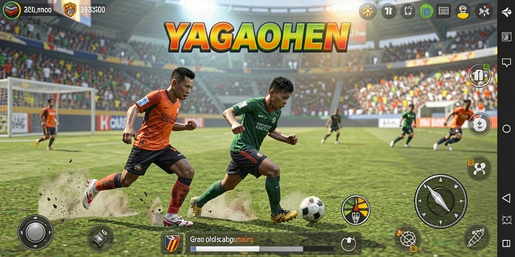 Tampilan gameplay YAGAOHEN dengan aksi olahraga intens.